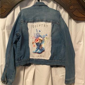 Old Navy Girls Embellished Denim Jacket